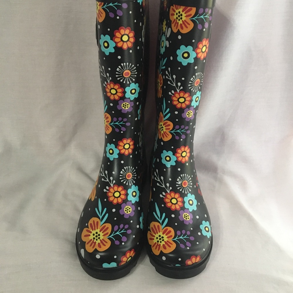 ⚡️ FLASH - Black floral rain boots - Picture 5 of 7